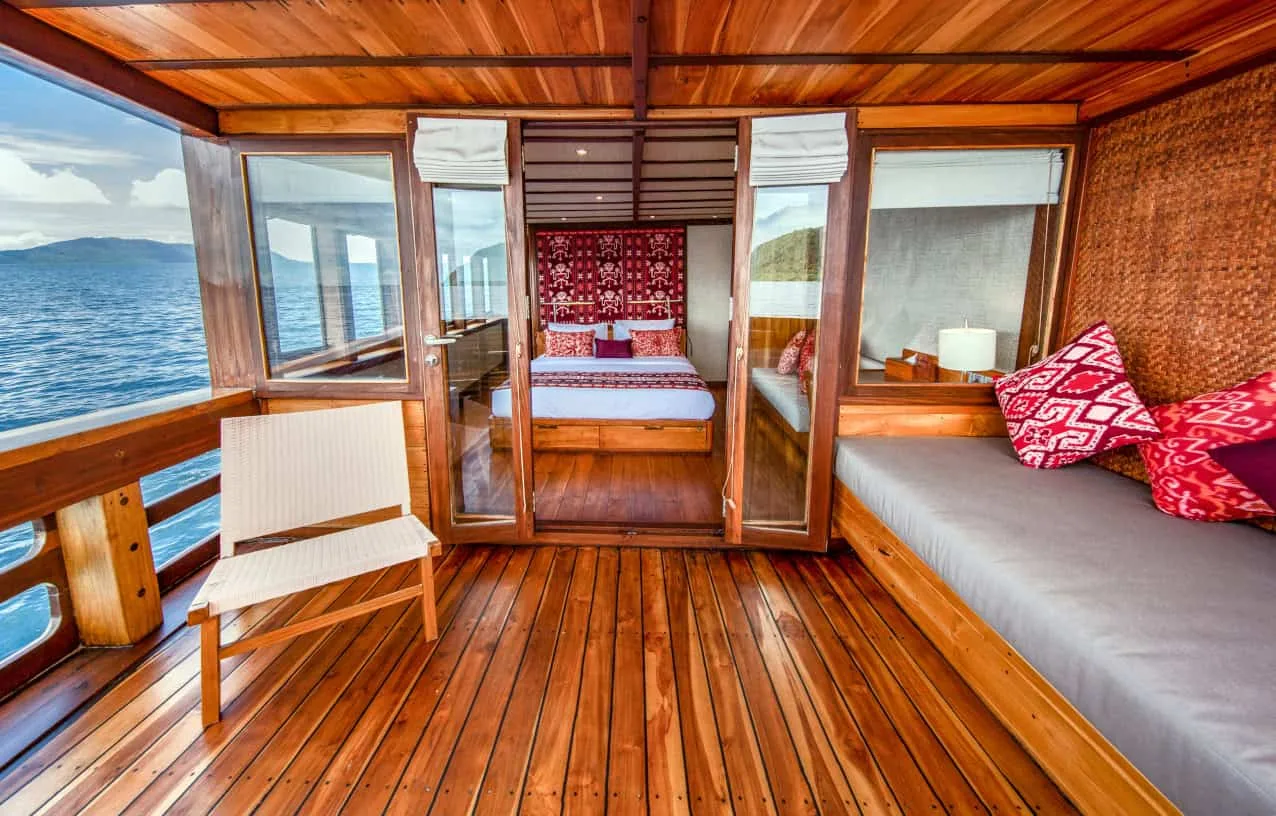 Coralia master cabin with private balcony