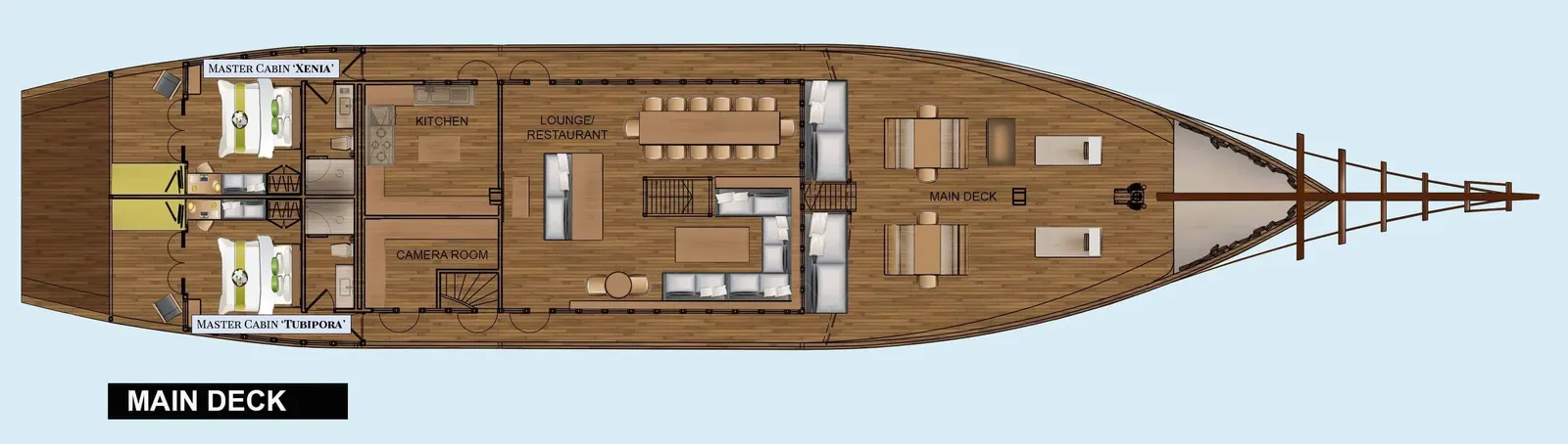 Coralia Liveaboard main deck plan