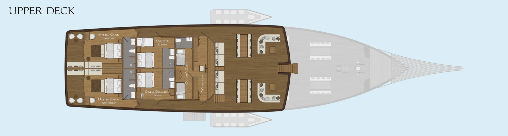 CORALIA II upper deck plan