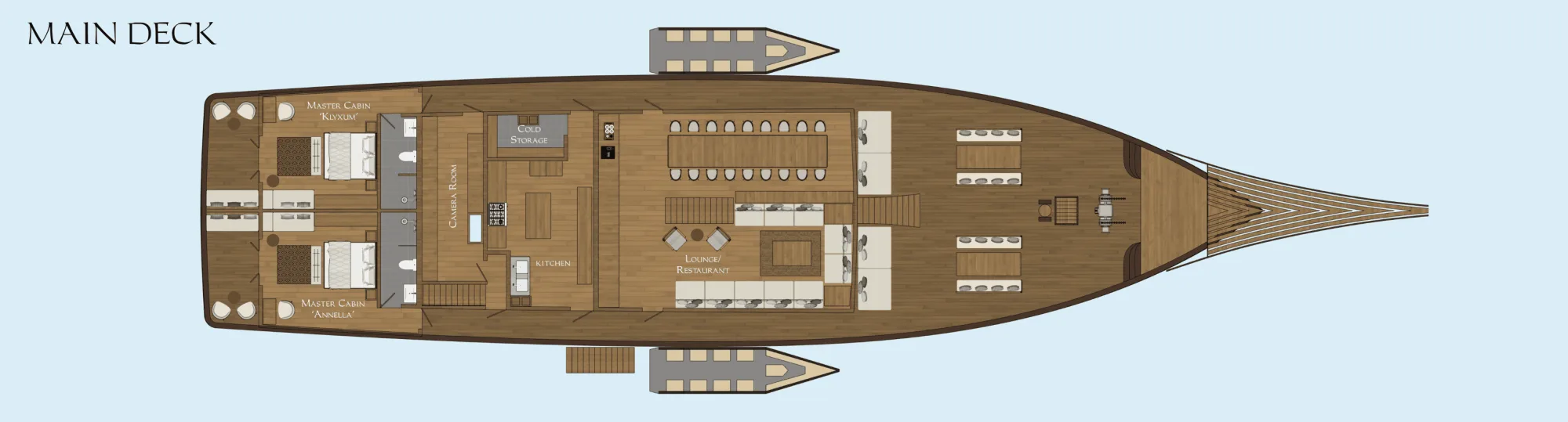 CORALIA II main deck plan