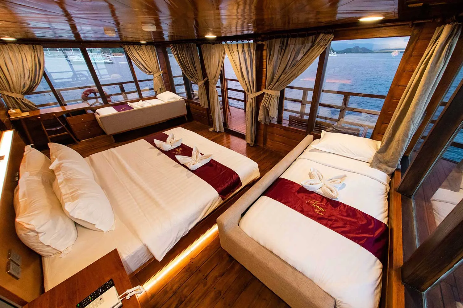 Neomi Cruise master bedroom with private balcony