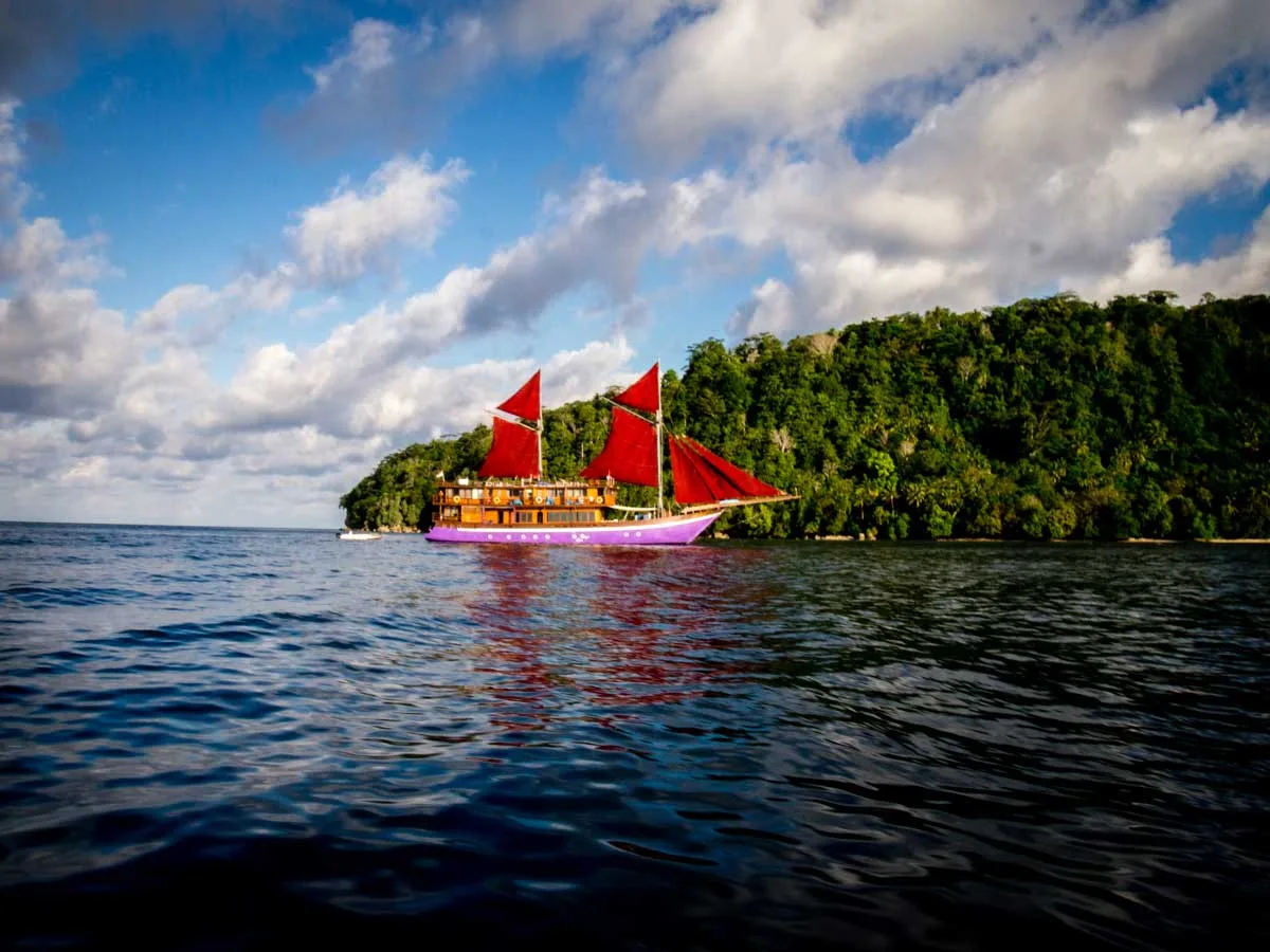 Neomi Cruise Phinisi under sail